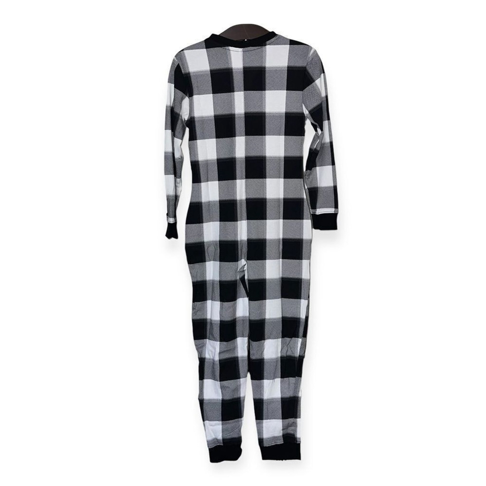 STARS ABOVE Women’s Thermal One Piece Pajamas in Black and Cream Size XS NEW - Picture 4 of 15